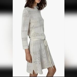 Zadig & Voltaire Cecily ZV Monogram Linen Blend  Dress, Sz. Large, NWT!
